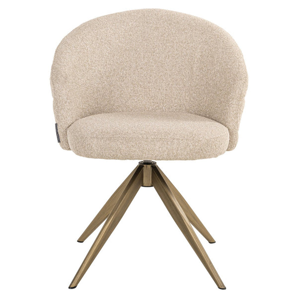 Dining chair Zendaya biscotti swivel fire retardant - Canwell Interiors Limited - Richmond