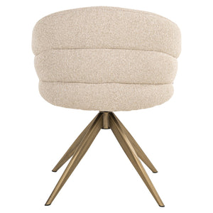 Dining chair Zendaya biscotti swivel fire retardant - Canwell Interiors Limited - Richmond