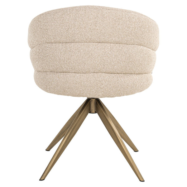Dining chair Zendaya biscotti swivel fire retardant - Canwell Interiors Limited - Richmond