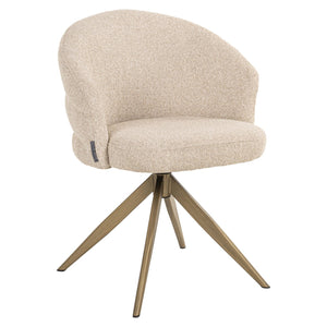 Dining chair Zendaya biscotti swivel fire retardant - Canwell Interiors Limited - Richmond
