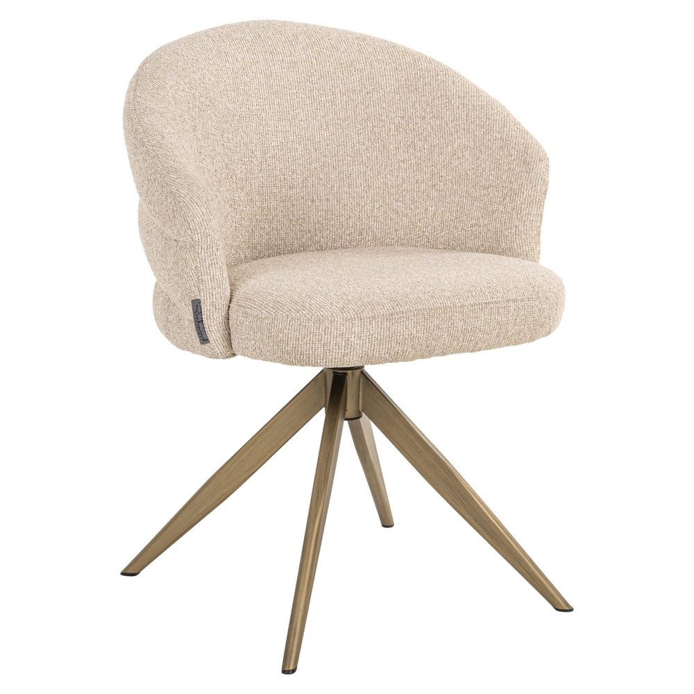 Dining chair Zendaya biscotti swivel fire retardant - XShowhome Limited - Richmond