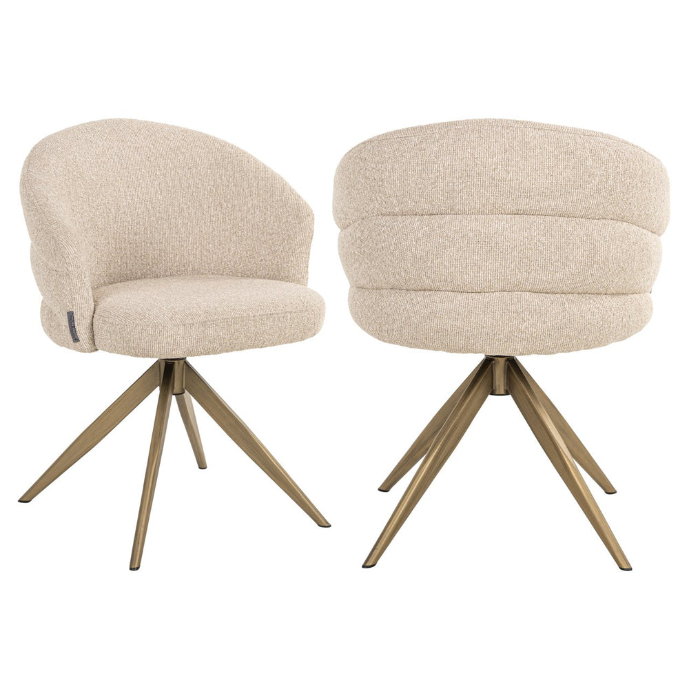 Dining chair Zendaya biscotti swivel fire retardant - XShowhome Limited - Richmond