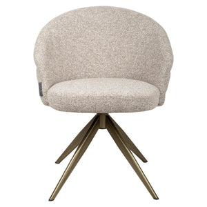 Dining chair Zendaya cayenne brown swivel fire retardant - Canwell Interiors Limited - Richmond