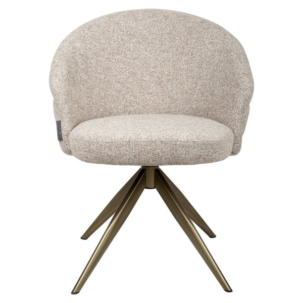 Dining chair Zendaya cayenne brown swivel fire retardant - Canwell Interiors Limited - Richmond