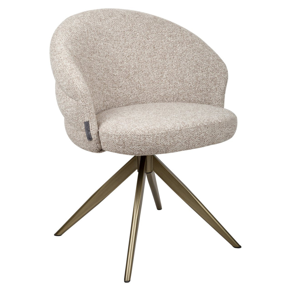 Dining chair Zendaya cayenne brown swivel fire retardant - Canwell Interiors Limited - Richmond