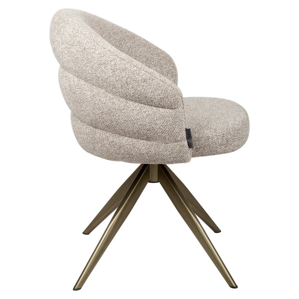 Dining chair Zendaya cayenne brown swivel fire retardant - Canwell Interiors Limited - Richmond