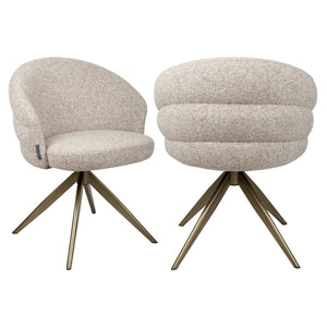 Dining chair Zendaya cayenne brown swivel fire retardant - Canwell Interiors Limited - Richmond