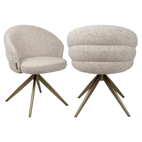 Dining chair Zendaya cayenne brown swivel fire retardant - Canwell Interiors Limited - Richmond