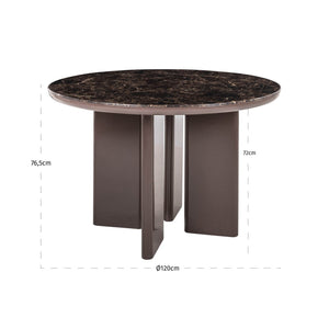 Dining Table Almundi Chocolate Brown 120Ø - XShowhome Limited - Richmond