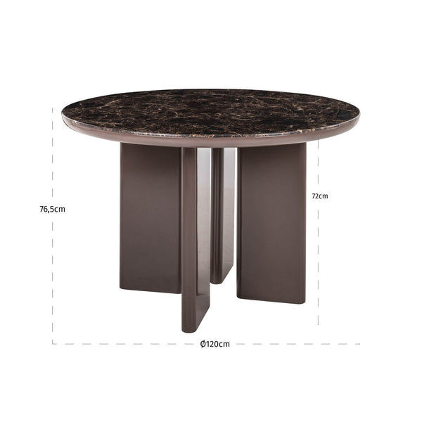 Dining Table Almundi Chocolate Brown 120Ø - XShowhome Limited - Richmond