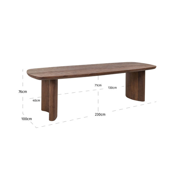 Dining table Baldwin spicebrown 230 - Canwell Interiors Limited - Richmond