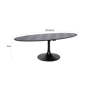 Dining Table Blax Oval 230 (black) - Canwell Interiors Limited - Richmond