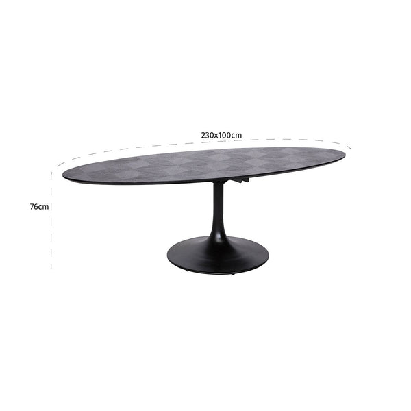 Dining Table Blax Oval 230 (black) - Canwell Interiors Limited - Richmond