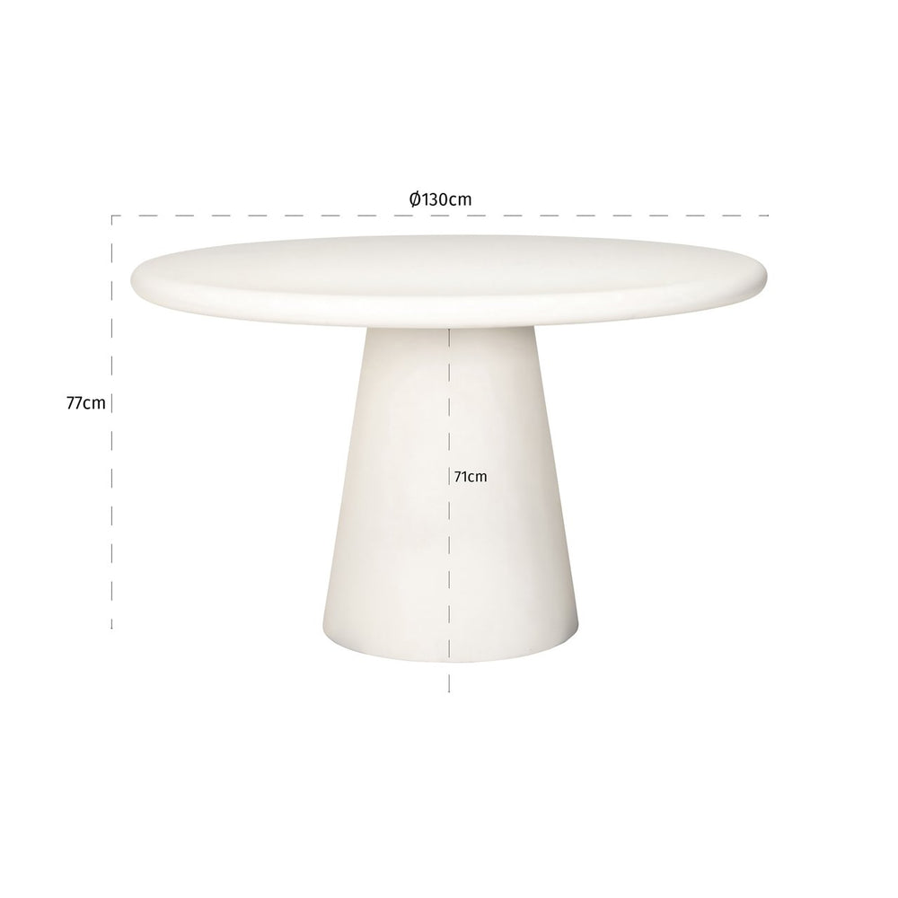 Dining table Bloomstone white 130Ø - Canwell Interiors Limited - Richmond