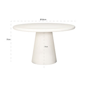 Dining table Bloomstone white 130Ø - Canwell Interiors Limited - Richmond