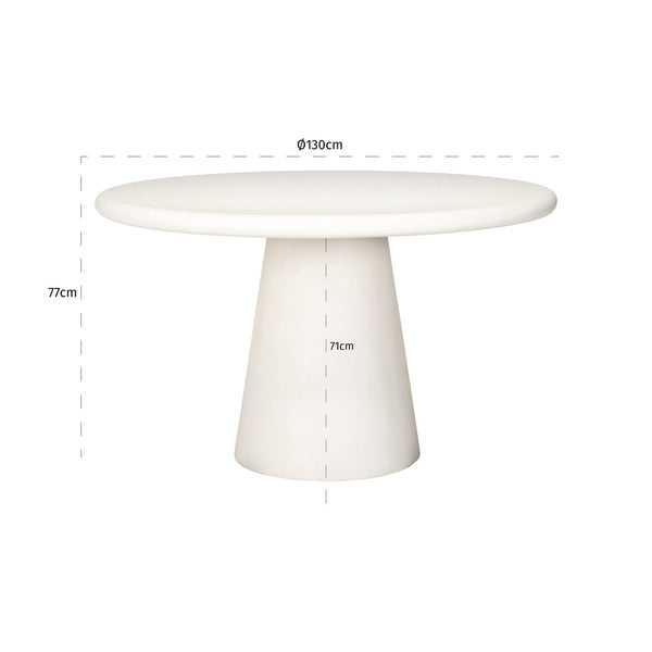 Dining table Bloomstone white 130Ø - Canwell Interiors Limited - Richmond