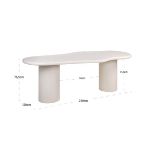 Dining table Bloomstone white 230 - Canwell Interiors Limited - Richmond