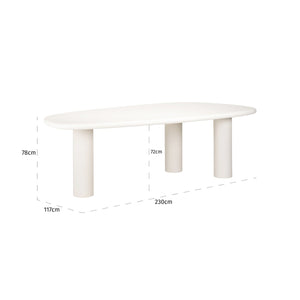 Dining table Bloomstone white 235 - Canwell Interiors Limited - Richmond