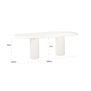 Dining table Bloomstone white 260 - Canwell Interiors Limited - Richmond