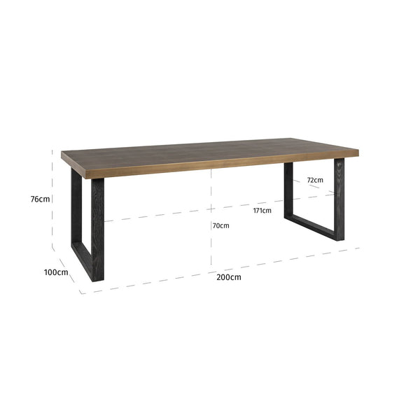 Dining table Bloomville brass shagreen incl. glass top 200 - Canwell Interiors Limited - Richmond