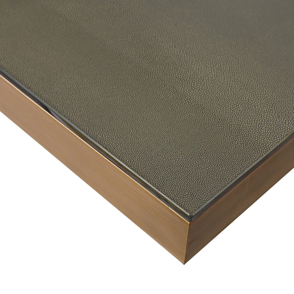 Dining table Bloomville brass shagreen incl. glass top 230 - Canwell Interiors Limited - Richmond