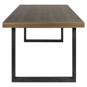 Dining table Bloomville brass shagreen incl. glass top 230 - Canwell Interiors Limited - Richmond