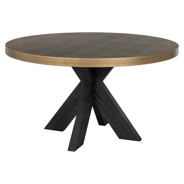 Dining table Bloomville brass shagreen incl. glass top - Canwell Interiors Limited - Richmond