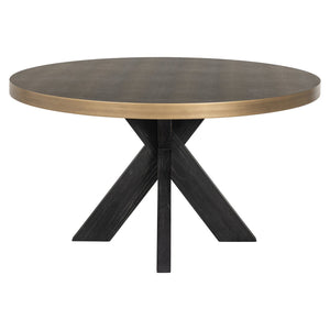 Dining table Bloomville brass shagreen incl. glass top - Canwell Interiors Limited - Richmond
