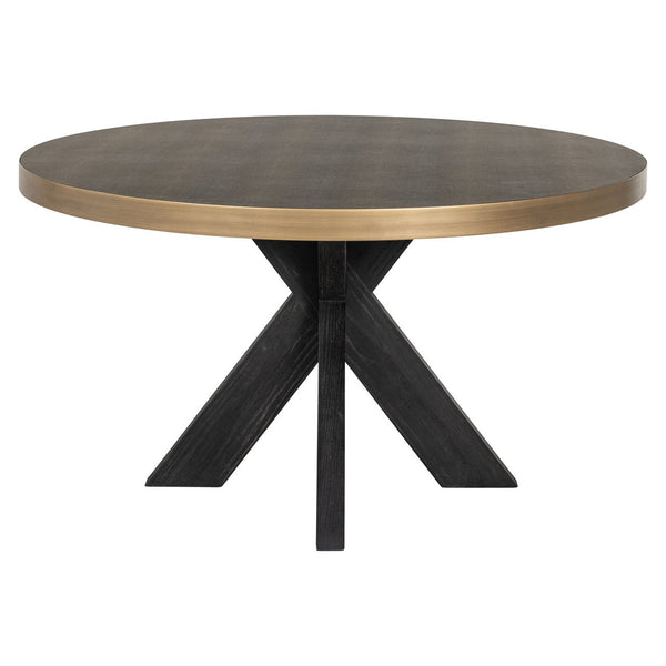 Dining table Bloomville brass shagreen incl. glass top - Canwell Interiors Limited - Richmond