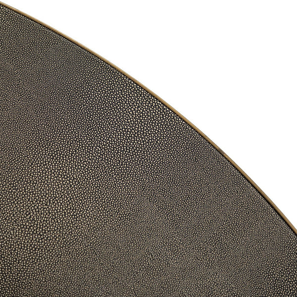 Dining table Bloomville brass shagreen incl. glass top - Canwell Interiors Limited - Richmond