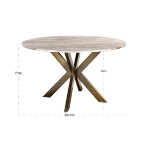 Dining Table Bottega Blush Beige 140Ø - XShowhome Limited - Richmond