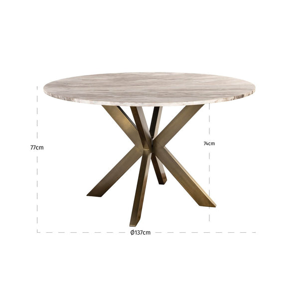Dining Table Bottega Blush Beige 140Ø - XShowhome Limited - Richmond