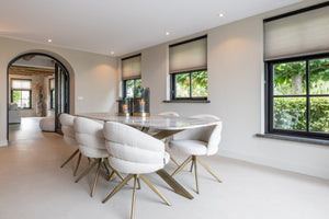 Dining Table Bottega Blush Beige Danish Oval 220 - XShowhome Limited - Richmond