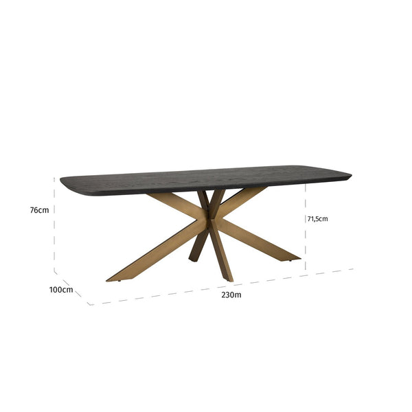 Dining table Cambon dark coffee danish oval 230 - Canwell Interiors Limited - Richmond