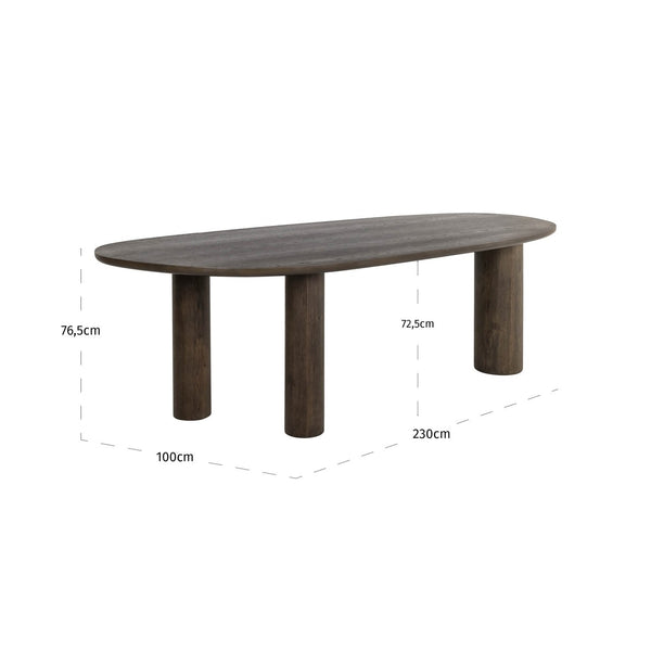 Dining table Ellington brown 230 - Canwell Interiors Limited - Richmond