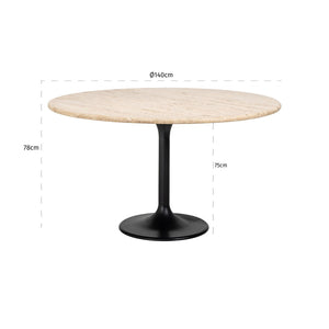 Dining table Hampton black 140Ø - Canwell Interiors Limited - Richmond