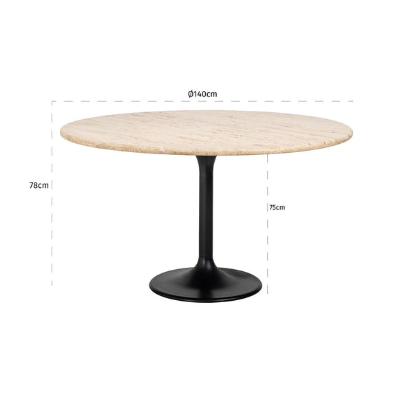 Dining table Hampton black 140Ø - Canwell Interiors Limited - Richmond