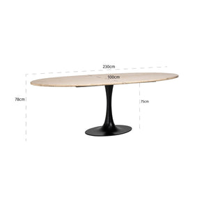 Dining table Hampton black oval 230 - Canwell Interiors Limited - Richmond