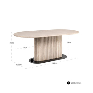 Dining table La Cantera beige 200 - Canwell Interiors Limited - Richmond