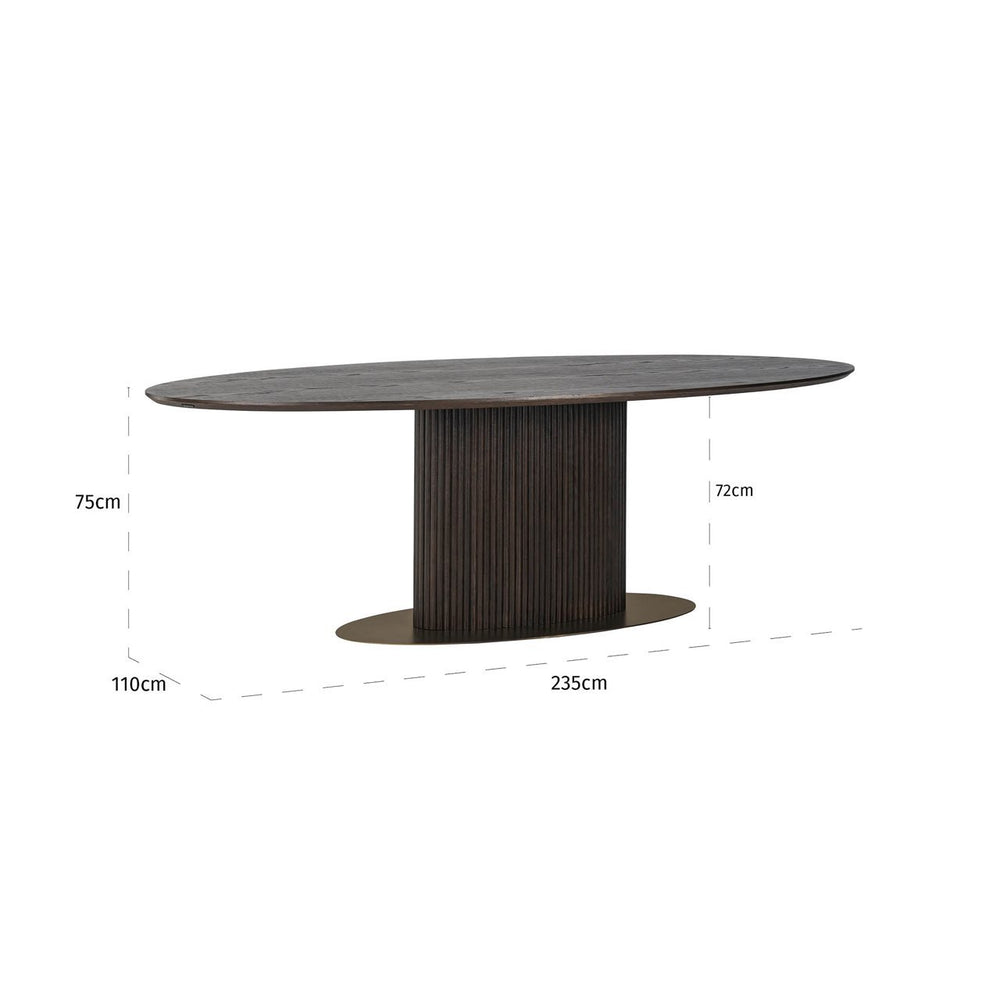 Dining table Luxor brown oval 235 - Canwell Interiors Limited - Richmond
