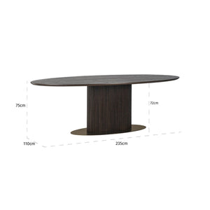 Dining table Luxor brown oval 235 - Canwell Interiors Limited - Richmond