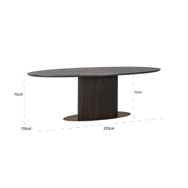 Dining table Luxor brown oval 235 - Canwell Interiors Limited - Richmond