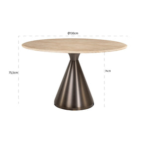 Dining table Montgommery beige 130Ø - Canwell Interiors Limited - Richmond
