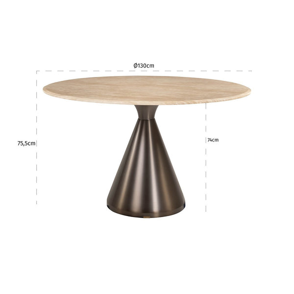 Dining table Montgommery beige 130Ø - Canwell Interiors Limited - Richmond