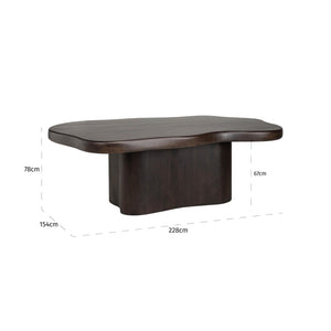 Dining Table Sherman Organic 230x139 (brown) - Canwell Interiors Limited - Richmond