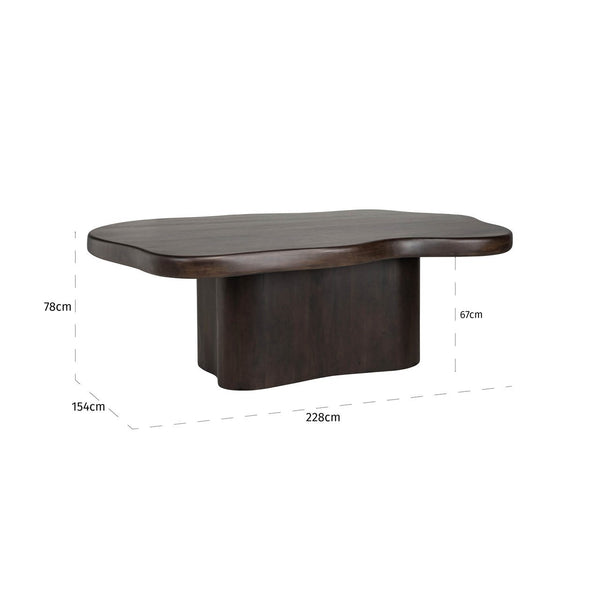 Dining Table Sherman Organic 230x139 (brown) - Canwell Interiors Limited - Richmond