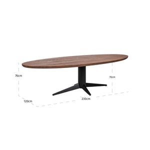 Dining table Stafford spicebrown oval 280 - Canwell Interiors Limited - Richmond