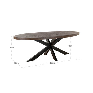 Dining table Watson Dark brown/black 235 - Canwell Interiors Limited - Richmond