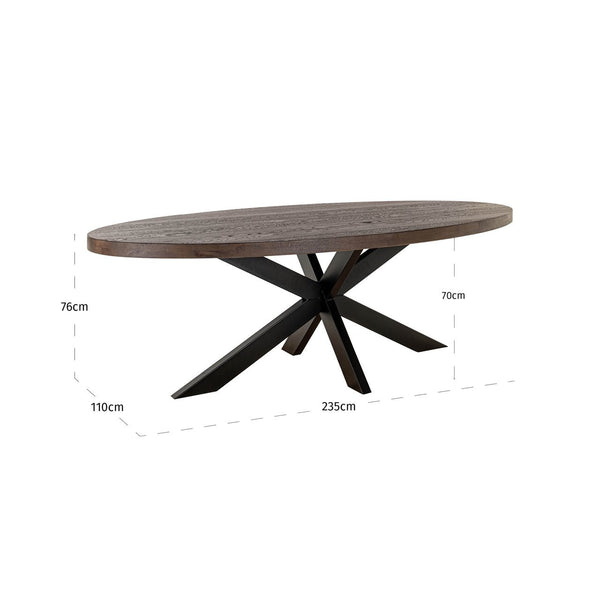 Dining table Watson Dark brown/black 235 - Canwell Interiors Limited - Richmond
