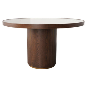 Dining table Willox brown 130Ø including glass - Canwell Interiors Limited - Richmond